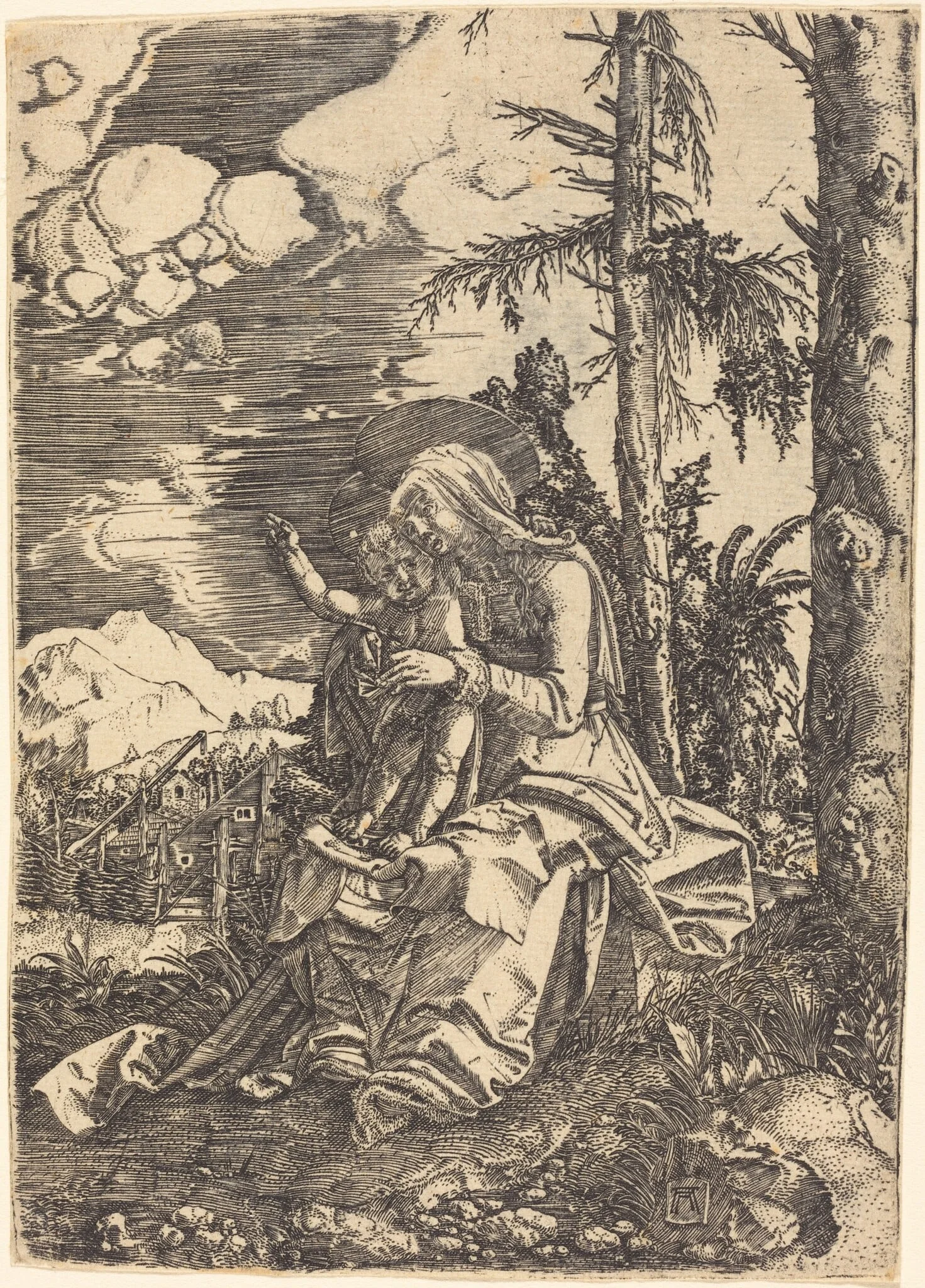 The Virgin with the Blessing Child in a Landscape