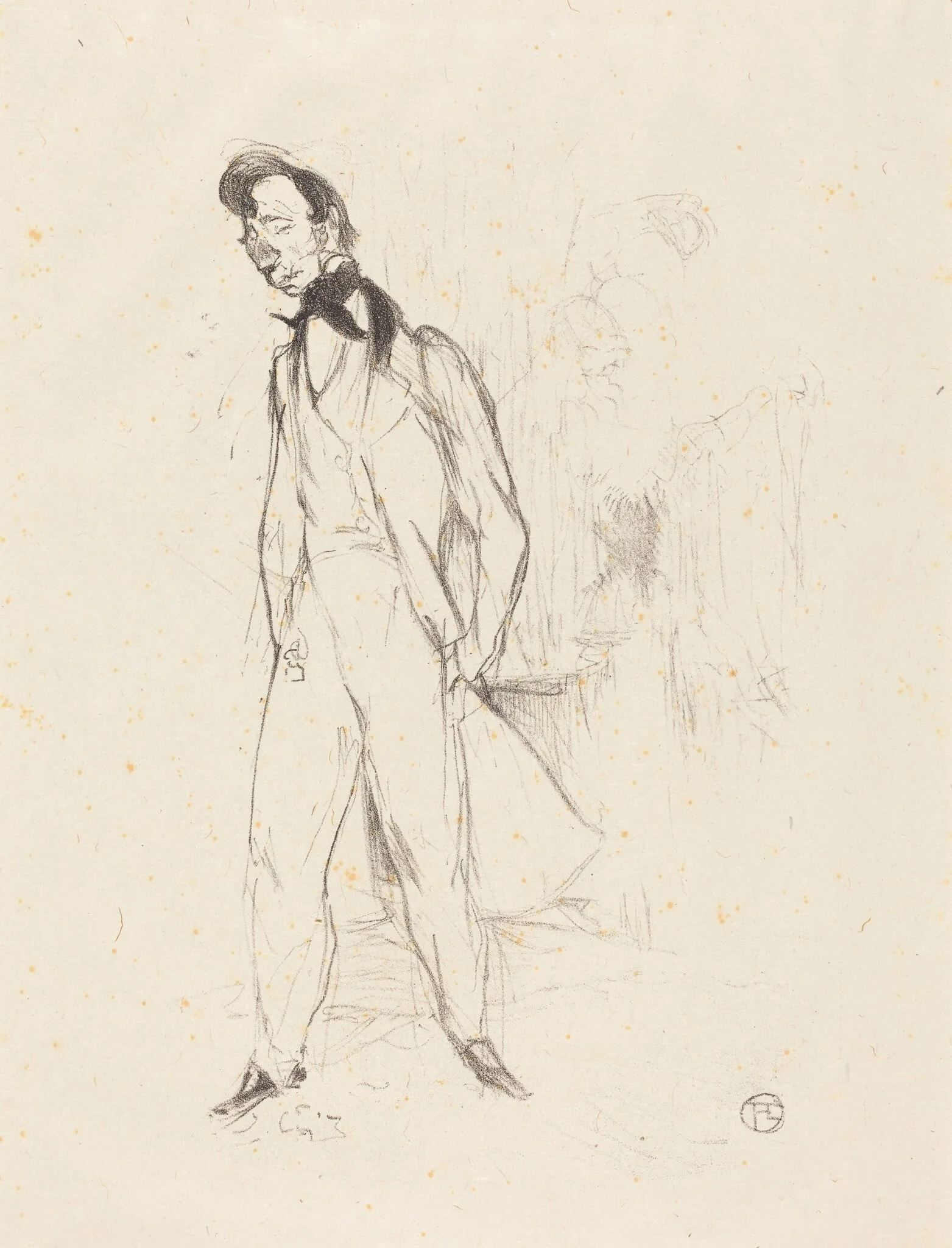 Adolphe or the Sad Young Man (Adolphe ou le jeune homme triste), by Henri de Toulouse-Lautrec, ink, 1894