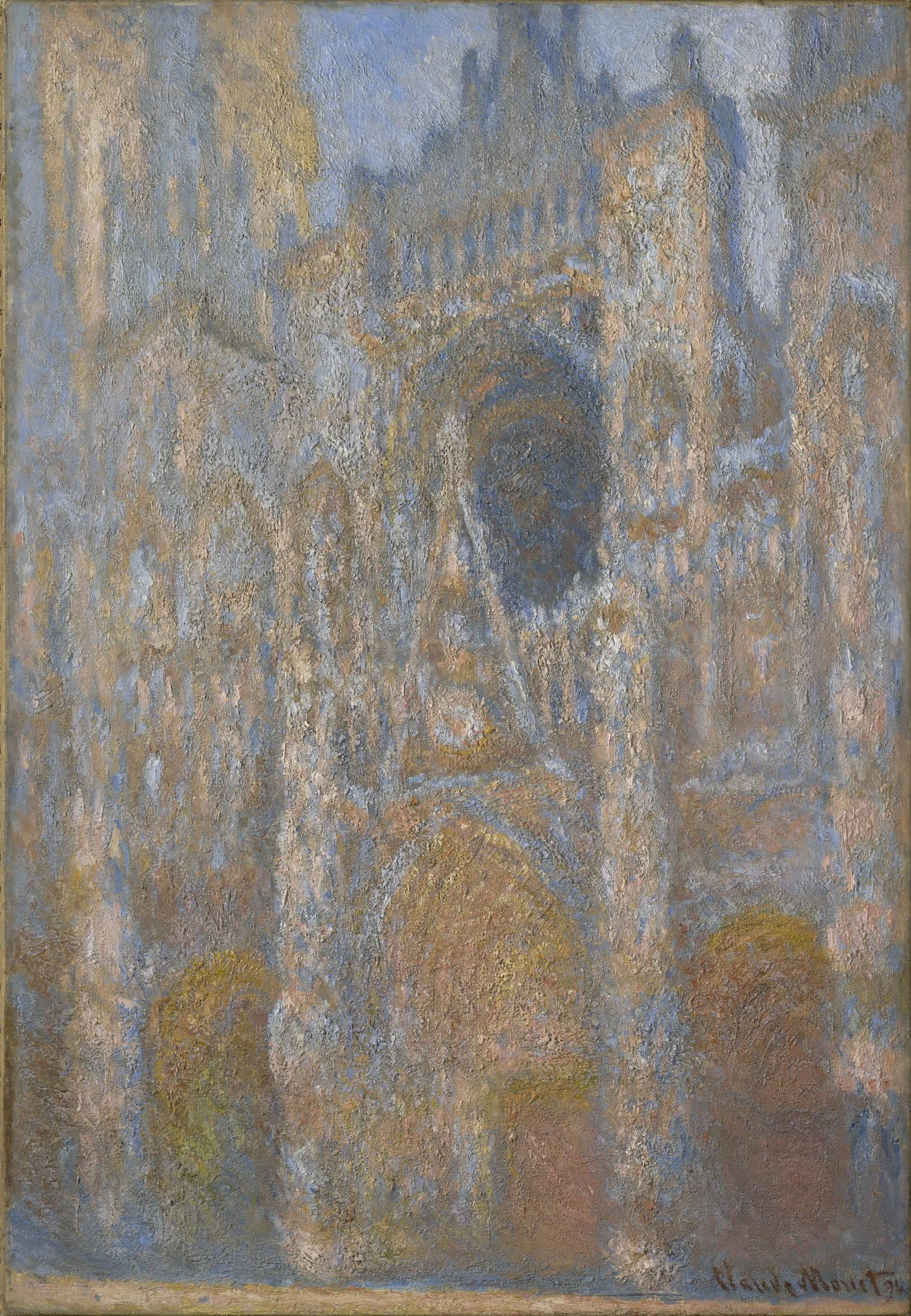 Rouen Cathedral, the Façade in Sunlight, by Claude Monet, oil, 1897
