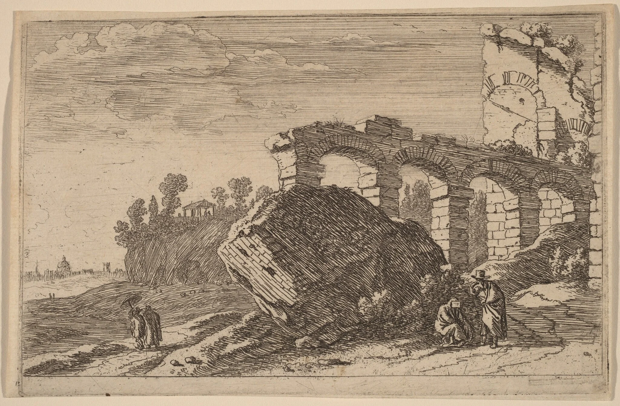 The Four Ruined Arches, by Herman van Swanevelt, ink, 1628