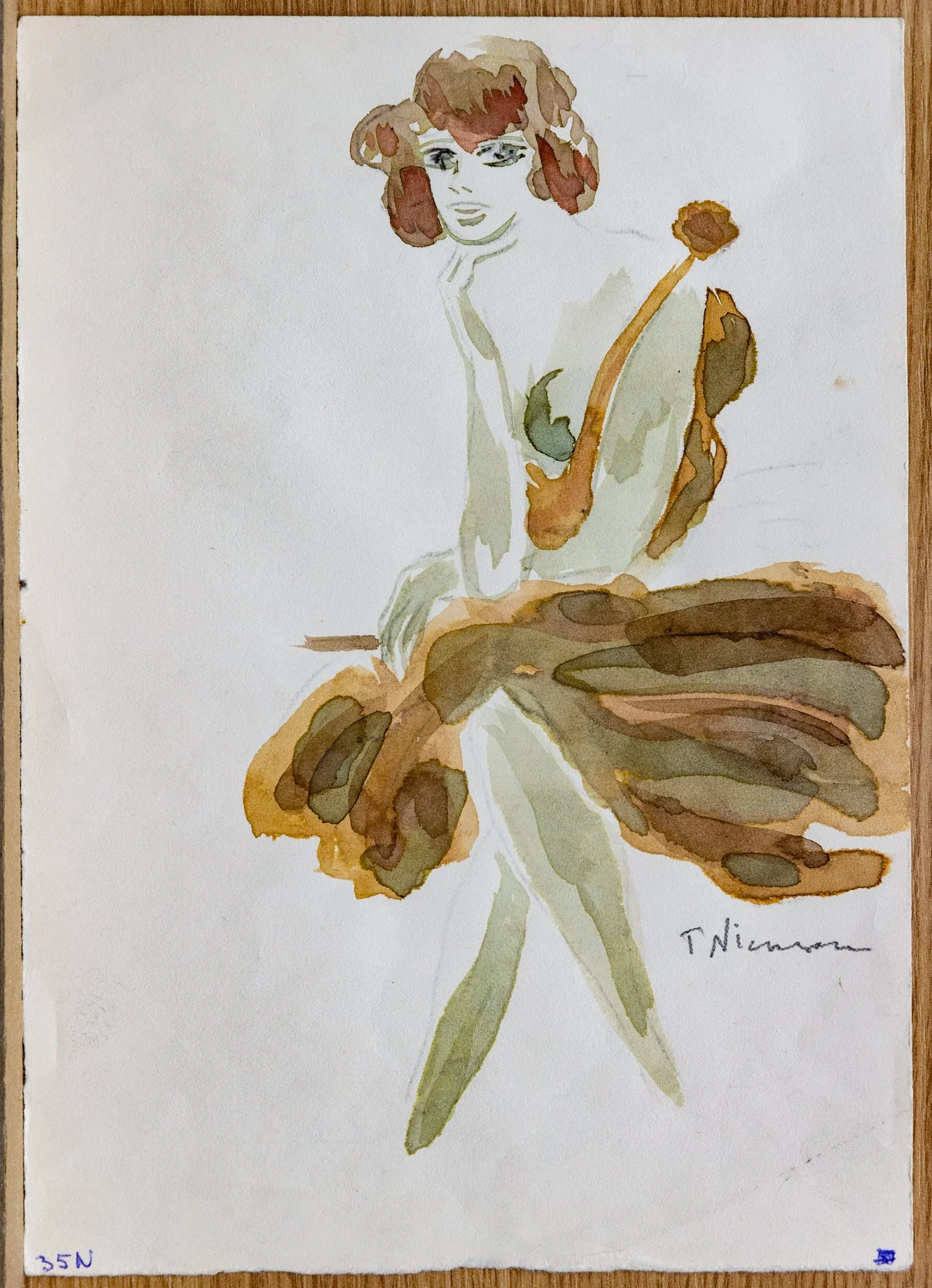 Femeie șezând, by Tiberiu Nicorescu