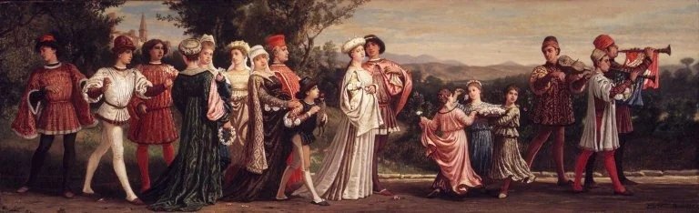 Wedding Procession, by Elihu Vedder, oil, 1872