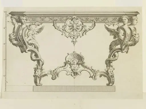 Nouveaux Desseins de Pieds de Tables et de Vases et Consoles de Sculpture
