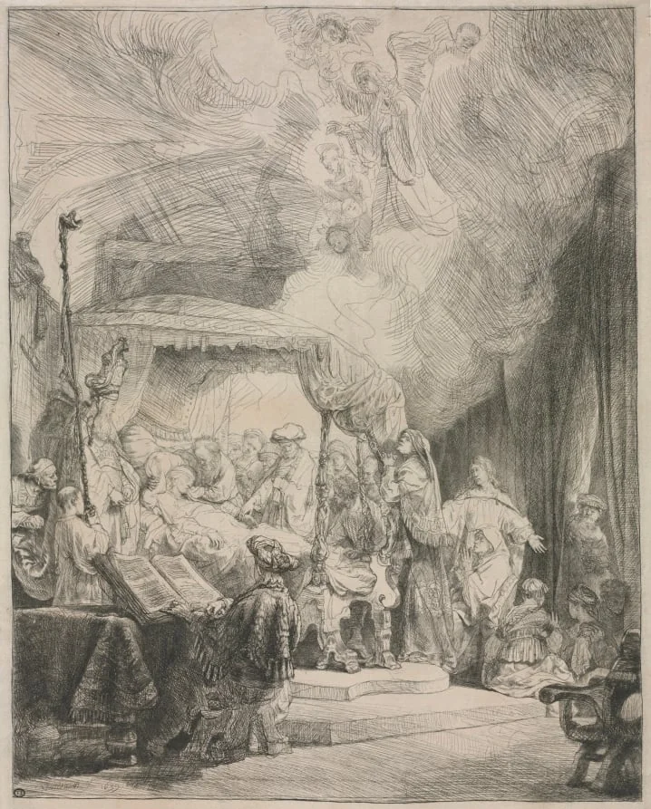 The Death of the Virgin, by Rembrandt, 1639