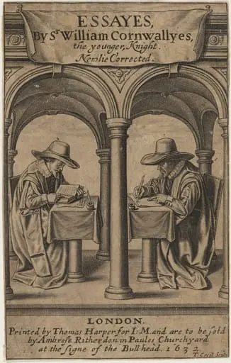 Title Page to Sir William Cornwally's Essays
