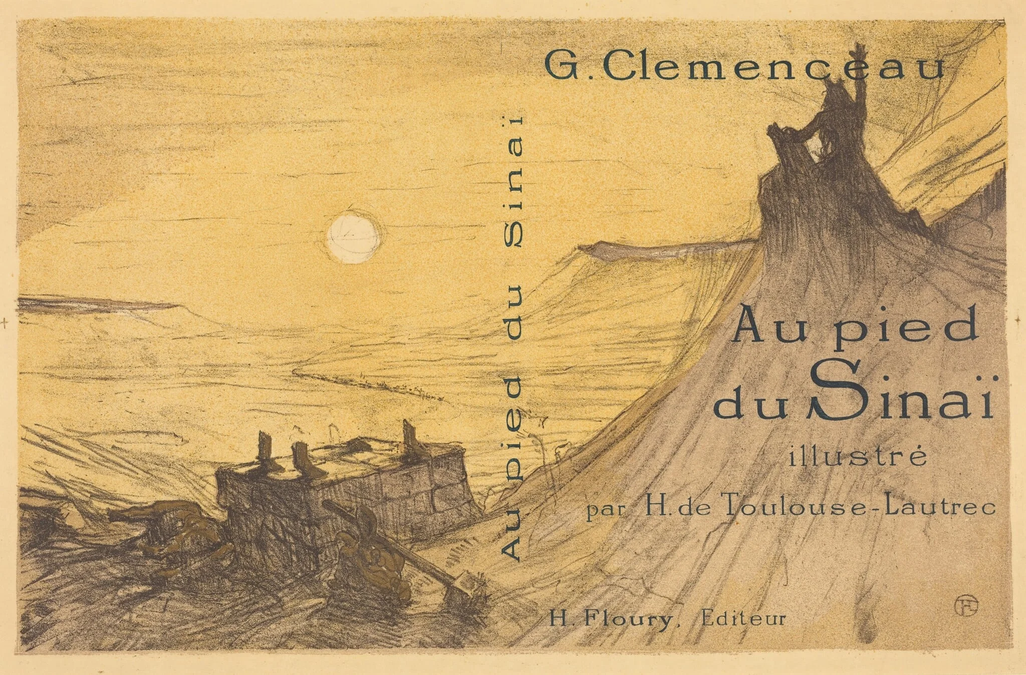 Cover for "Au pied du Sinaï", by Henri de Toulouse-Lautrec, ink, 1898