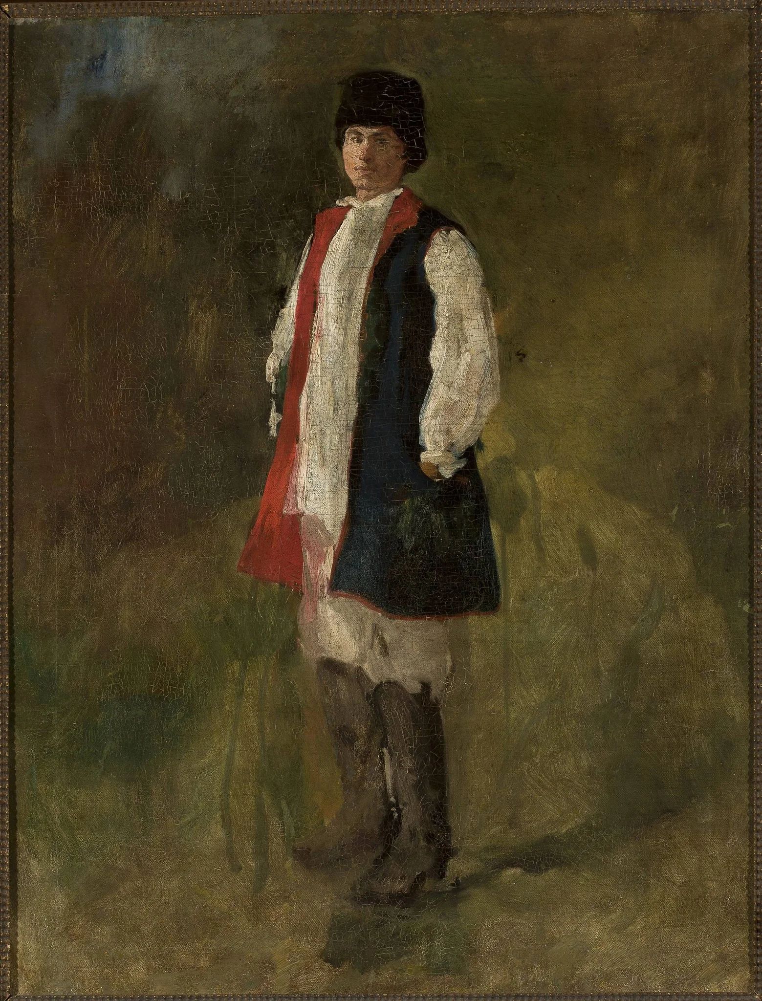 Peasant in the “sukmana” overcoat, by Witold Pruszkowski, oil, 1881