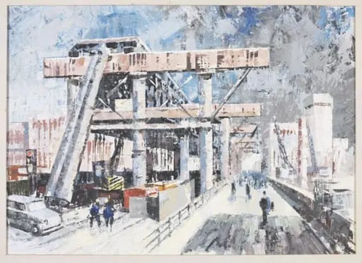 View across a bridge to a modern city