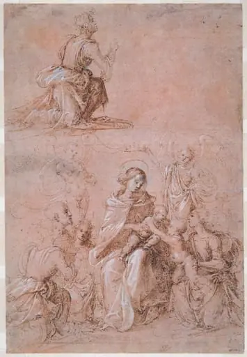 The Virgin and Child Surrounded by Saints and Angels