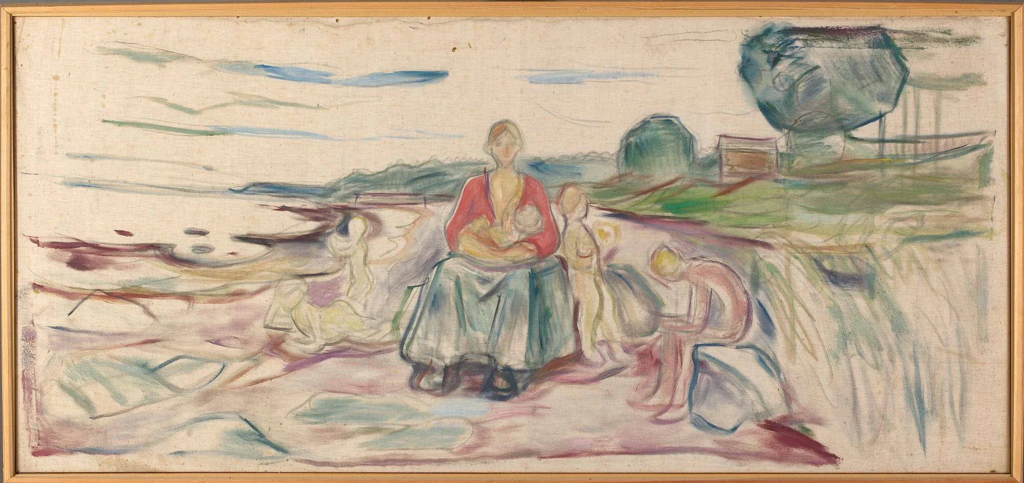 Alma Mater, by Edvard Munch, charcoal, 1920