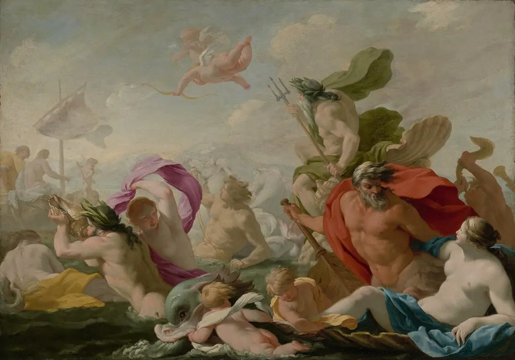 Marine Gods Paying Homage to Love