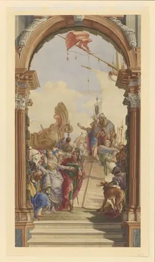 Copy after Giambattista Tiepolo’s fresco of the ‘Meeting of Antony and Cleopatra’ in the Ballroom Palazzo Labia, Venice (1746-1747), 1883.