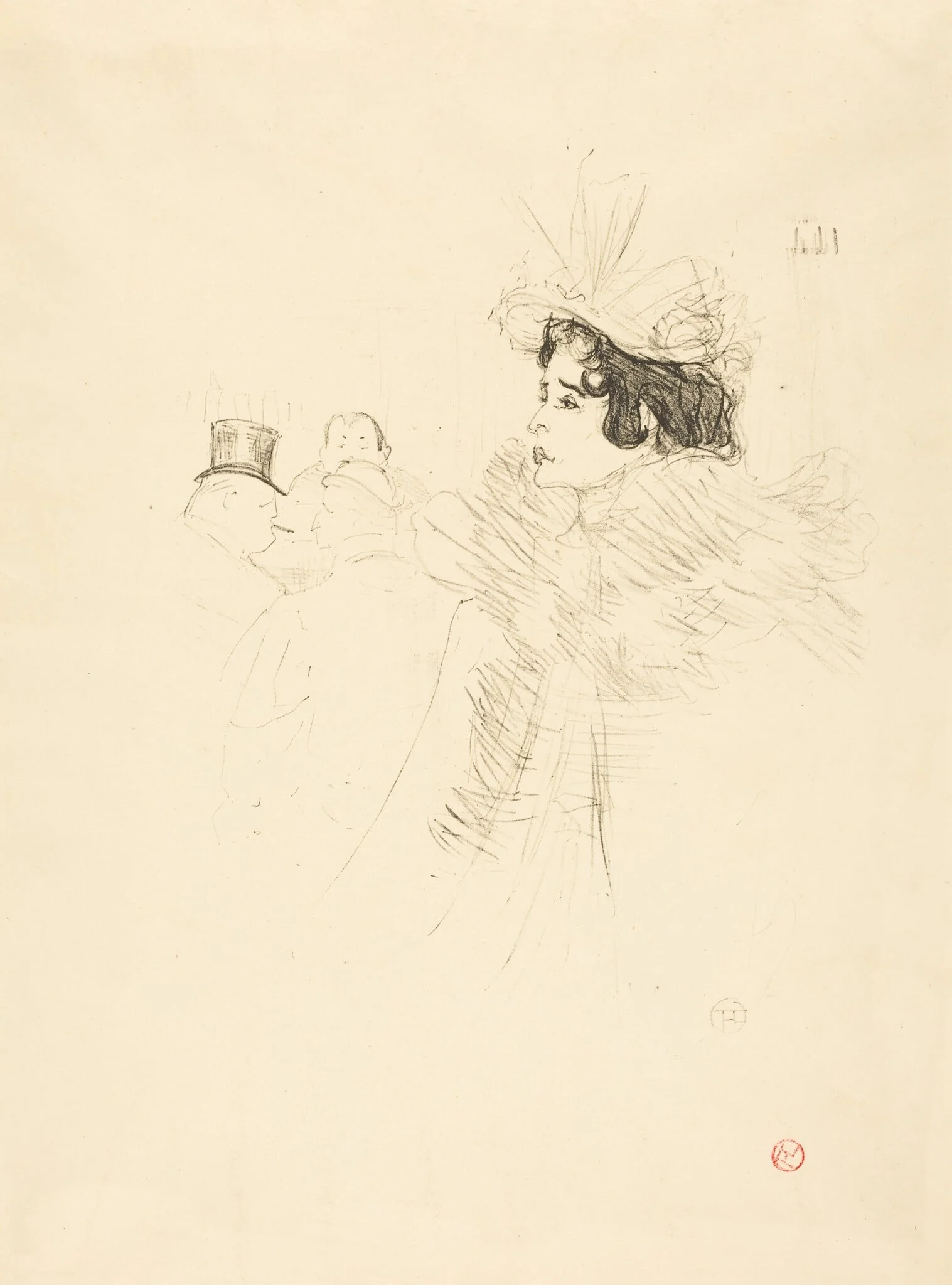 Miss May Belfort in the Irish and American Bar, rue Royale (Miss Belfort Belfort au Irish and American Bar, Rue Royale)