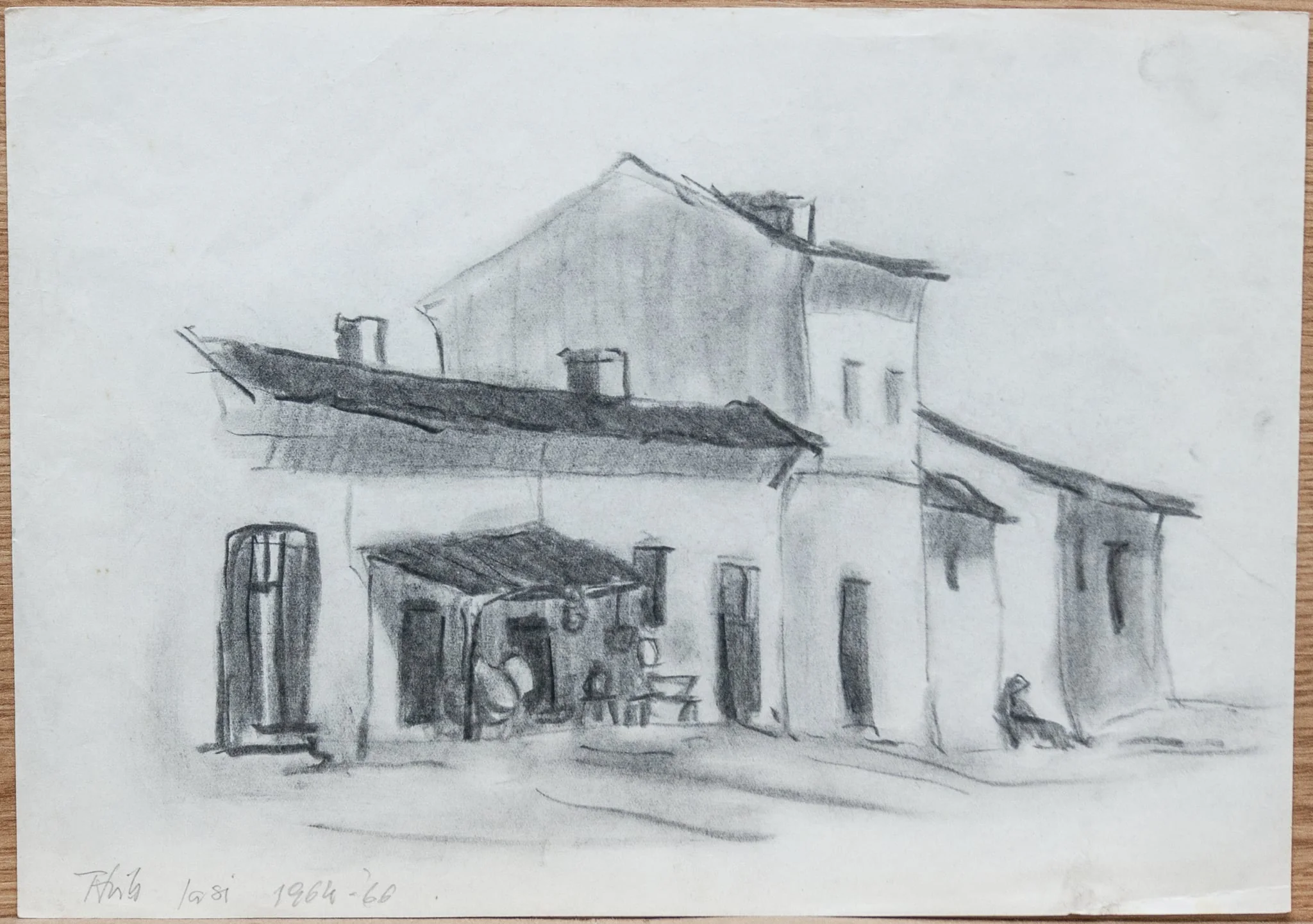 Peisaj cu casă, by Teodor Hrib, 1950