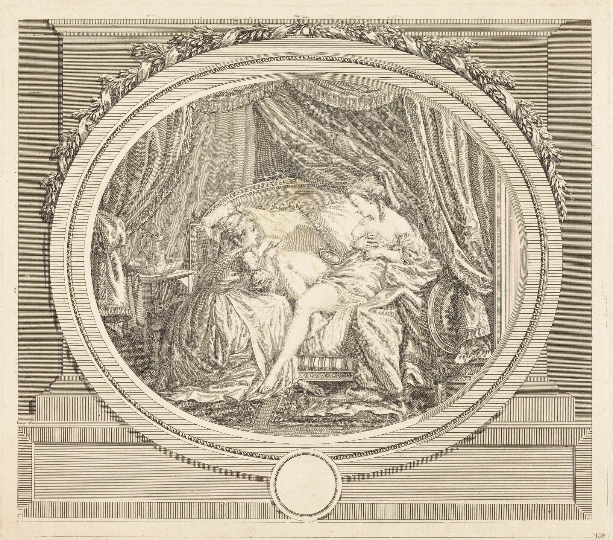Nouvelles du bien-aimè, by François Marie Isidore Queverdo, ink, 1772