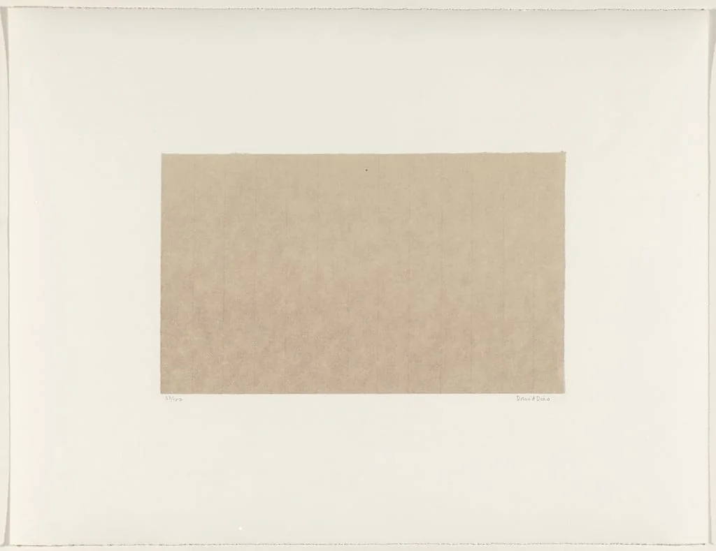 Untitled, by David Diao, ink, 1969