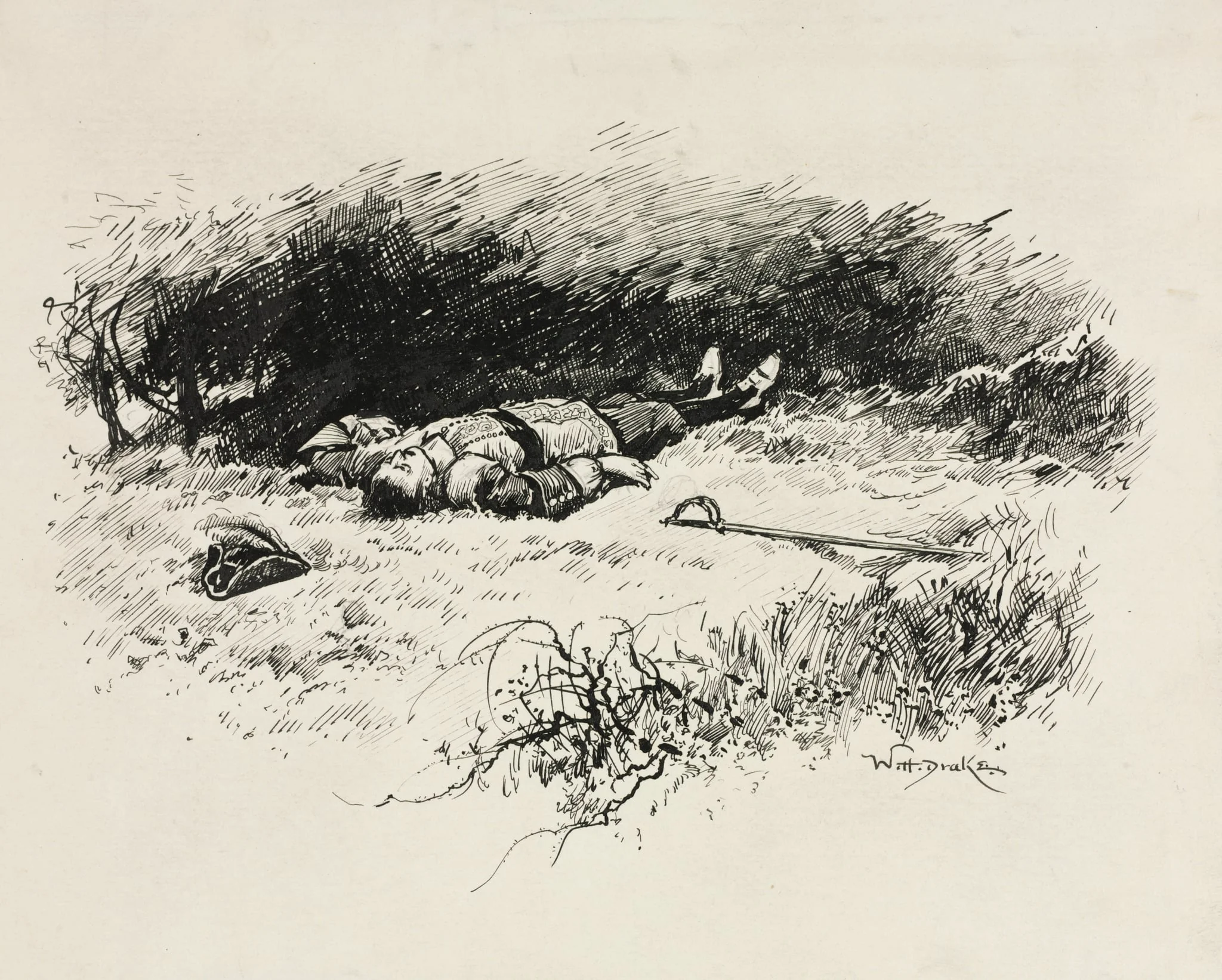 Tail Piece for Chapter XXI from "Lorna Doone", by William Henry Drake, 1889