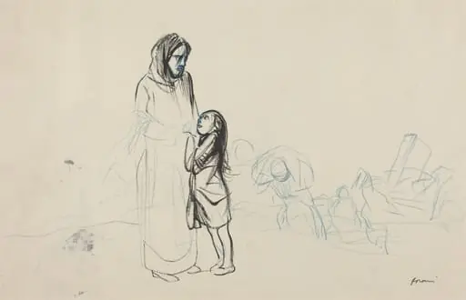 a) Refugees (recto); b) No 2 (verso)