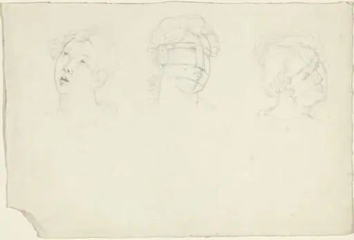Head of Mary Magdalen and Two Saints (?)