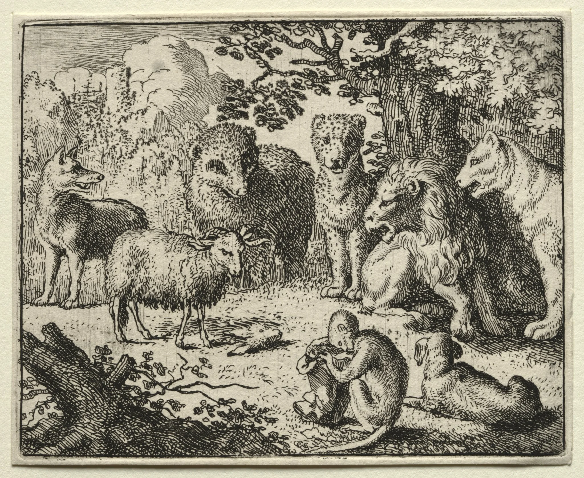 Reynard the Fox:  The Arrival of the Packet, by Allart van Everdingen, 1662