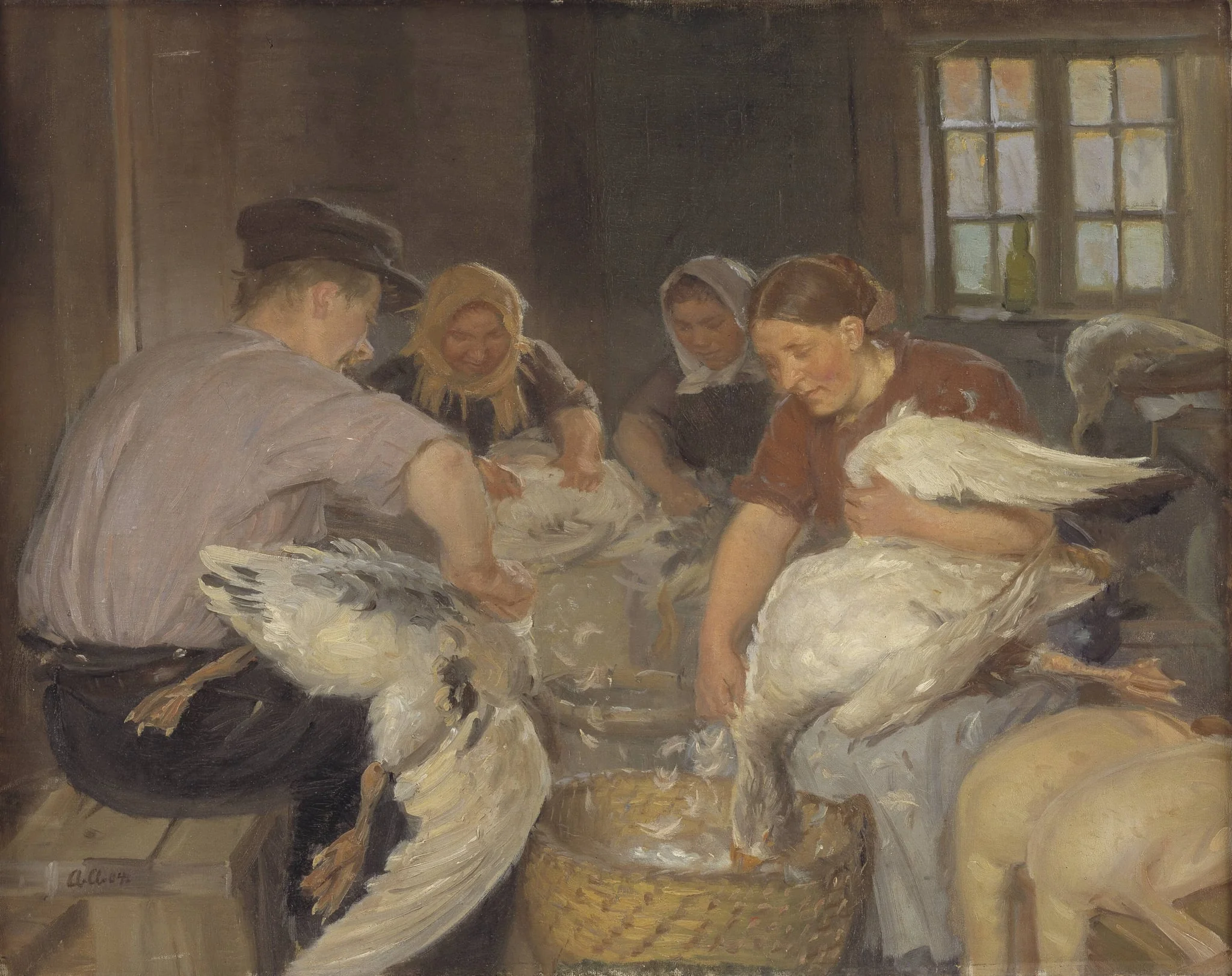 Plucking the Geese, by Unknown, 1904