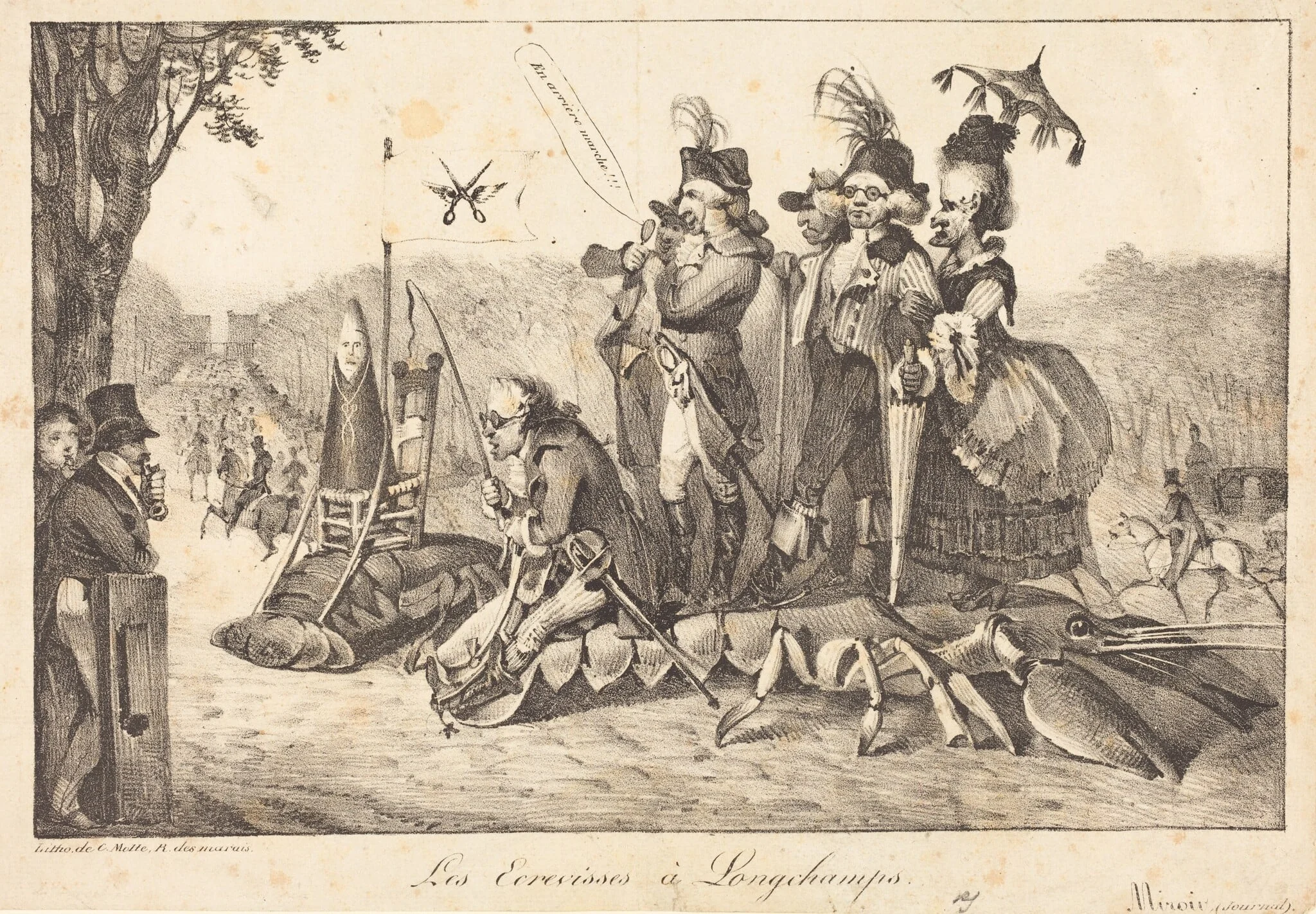 Les Ecrevisses à Longchamps, by Eugène Delacroix, ink, 1822
