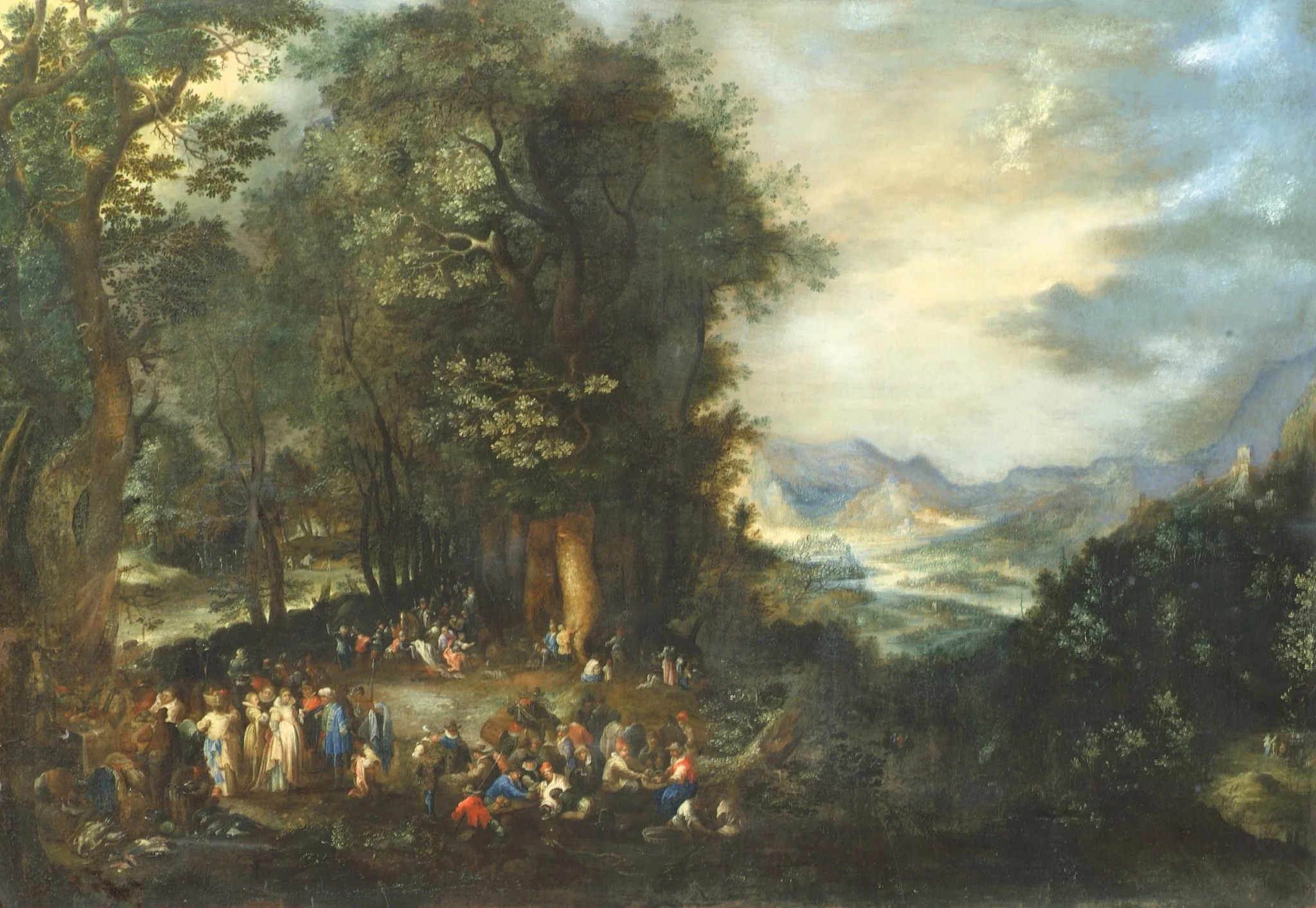 Sutler Camp at the Edge of the Forest, by Johann Jakob Hartmann, unspecified, 1715