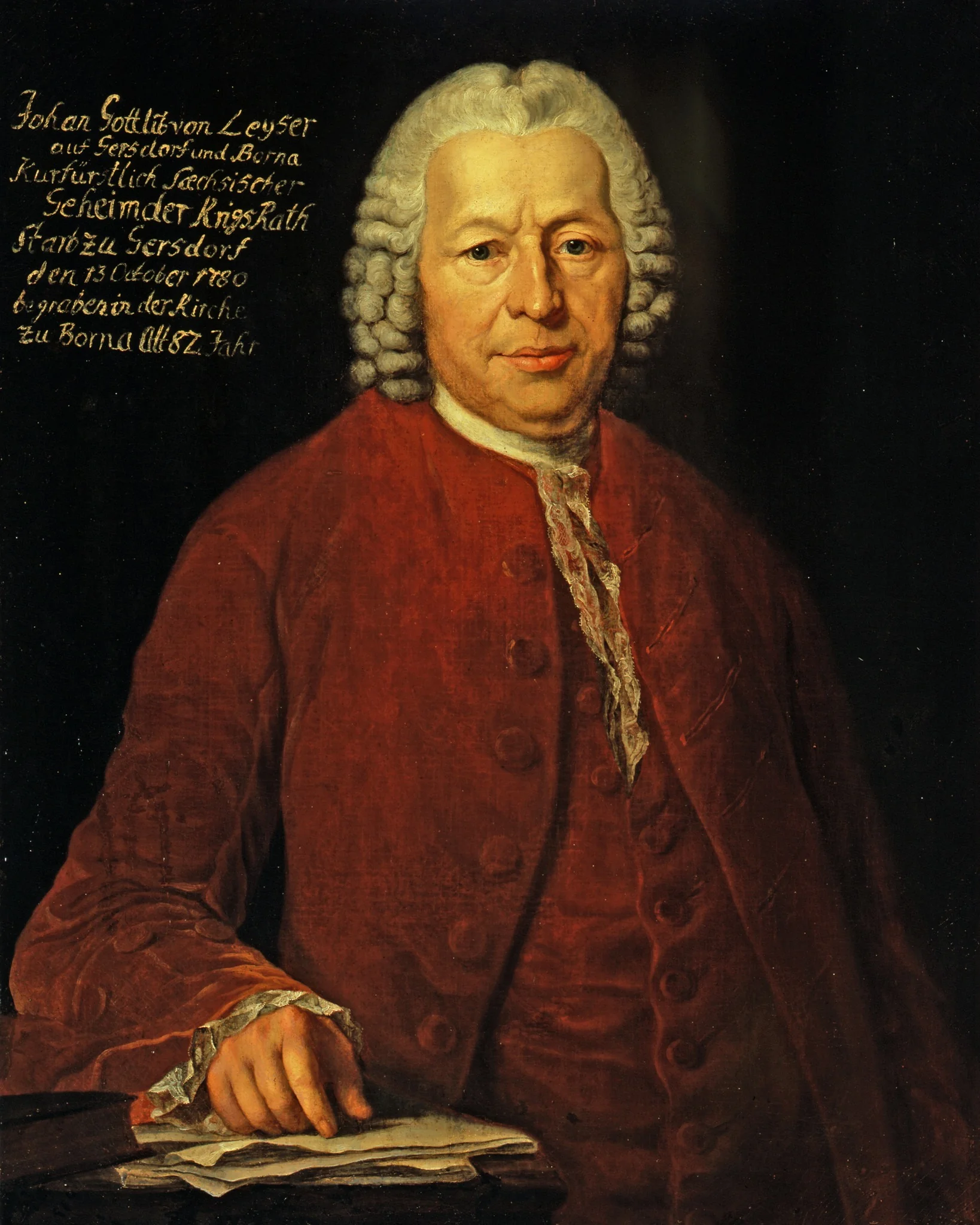 The saxon Electoral Councilor of War Johann Gottlieb von Leyser (around 1698-1780)