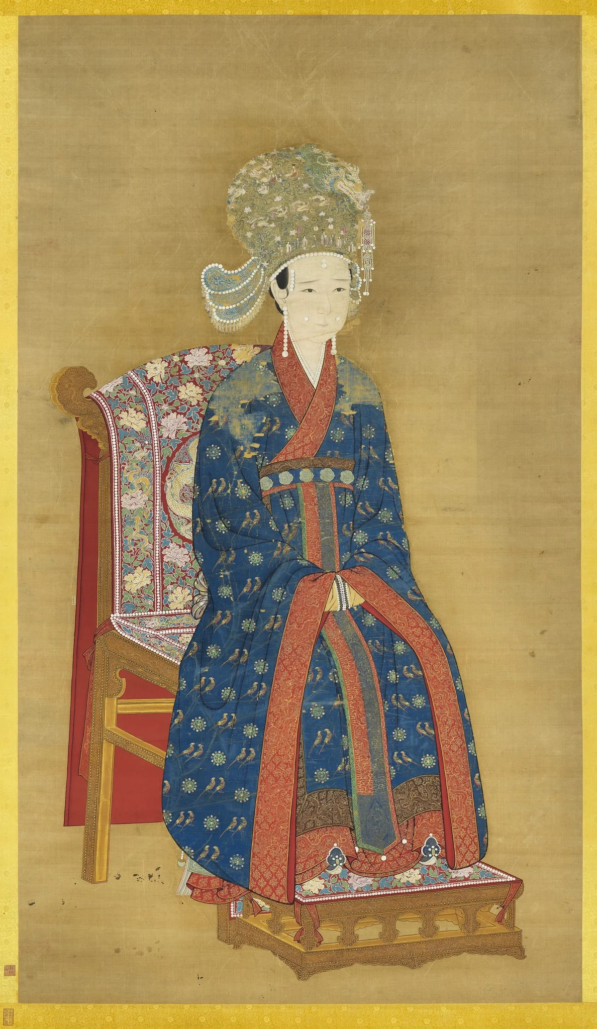 宋欽宗后坐像　軸, by Unknown, unspecified