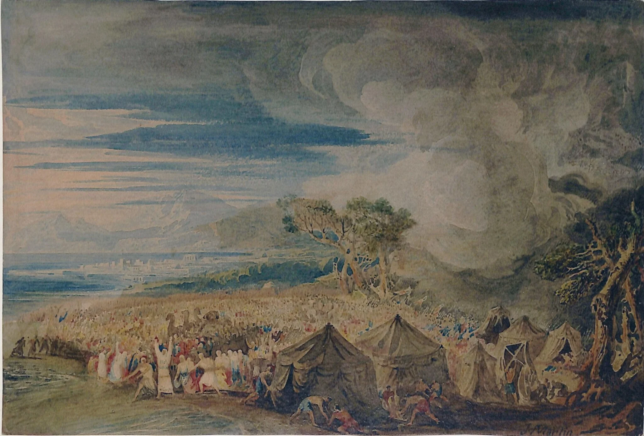 Moses dividing the waters of the Red Sea