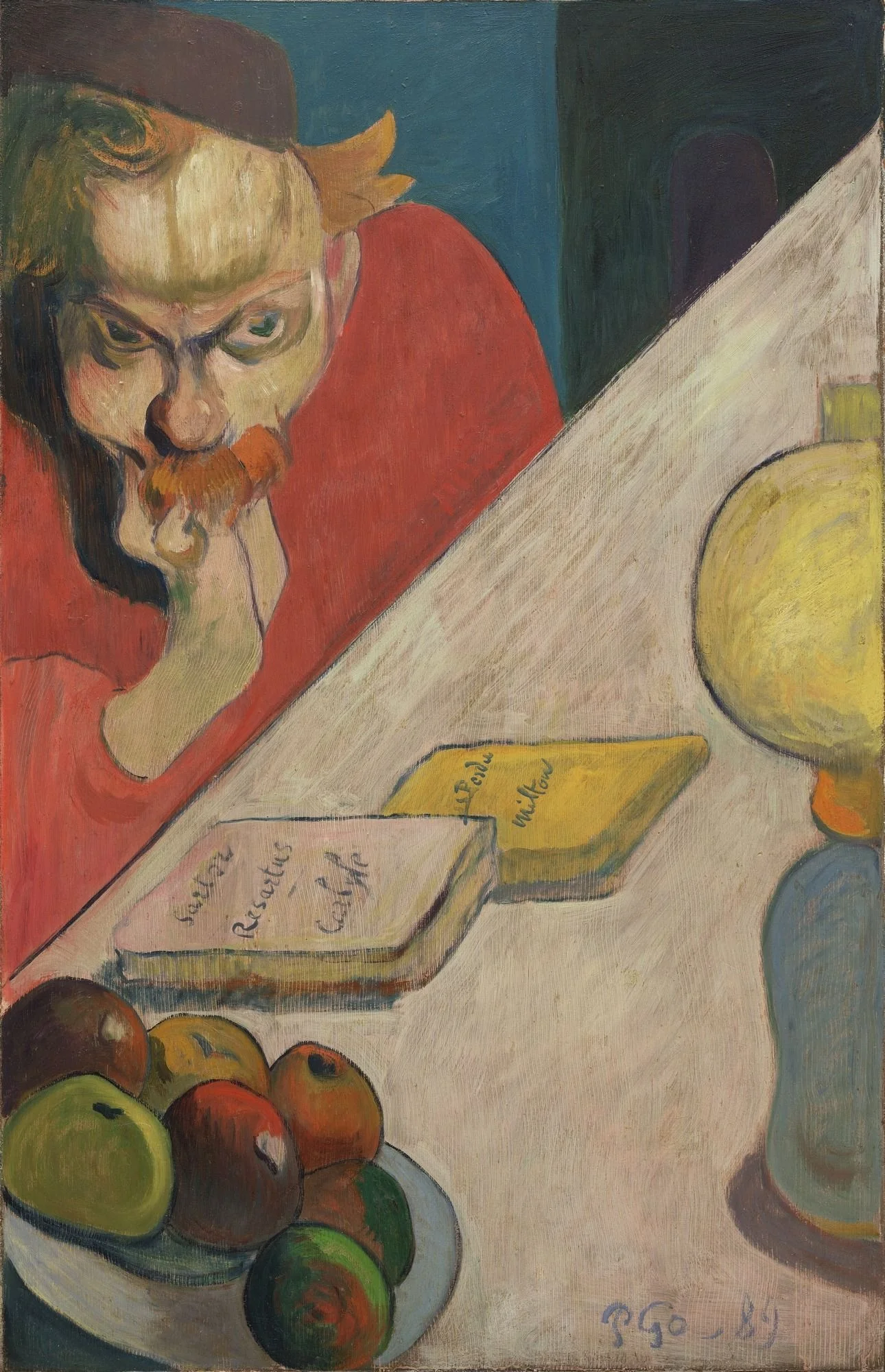 Portrait of Jacob Meyer de Haan, by Paul Gauguin, oil, 1895