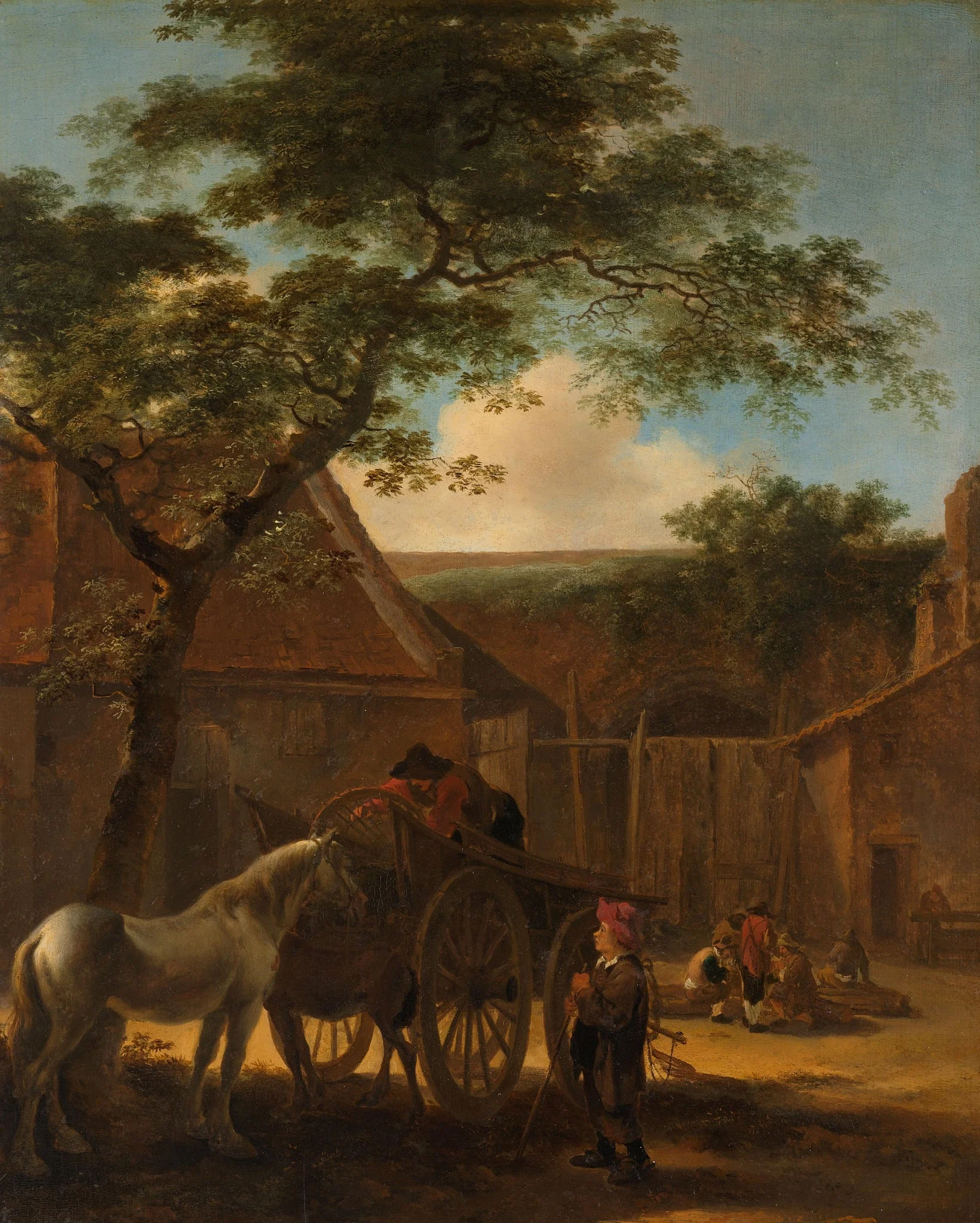 Farmyard, by Unknown, unspecified, 1645