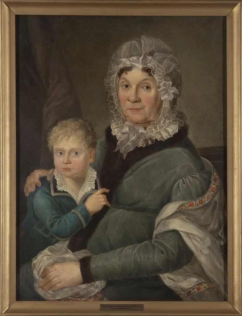 Portrait of Eleonora Morawska née Szteyn with her grandson /?/
