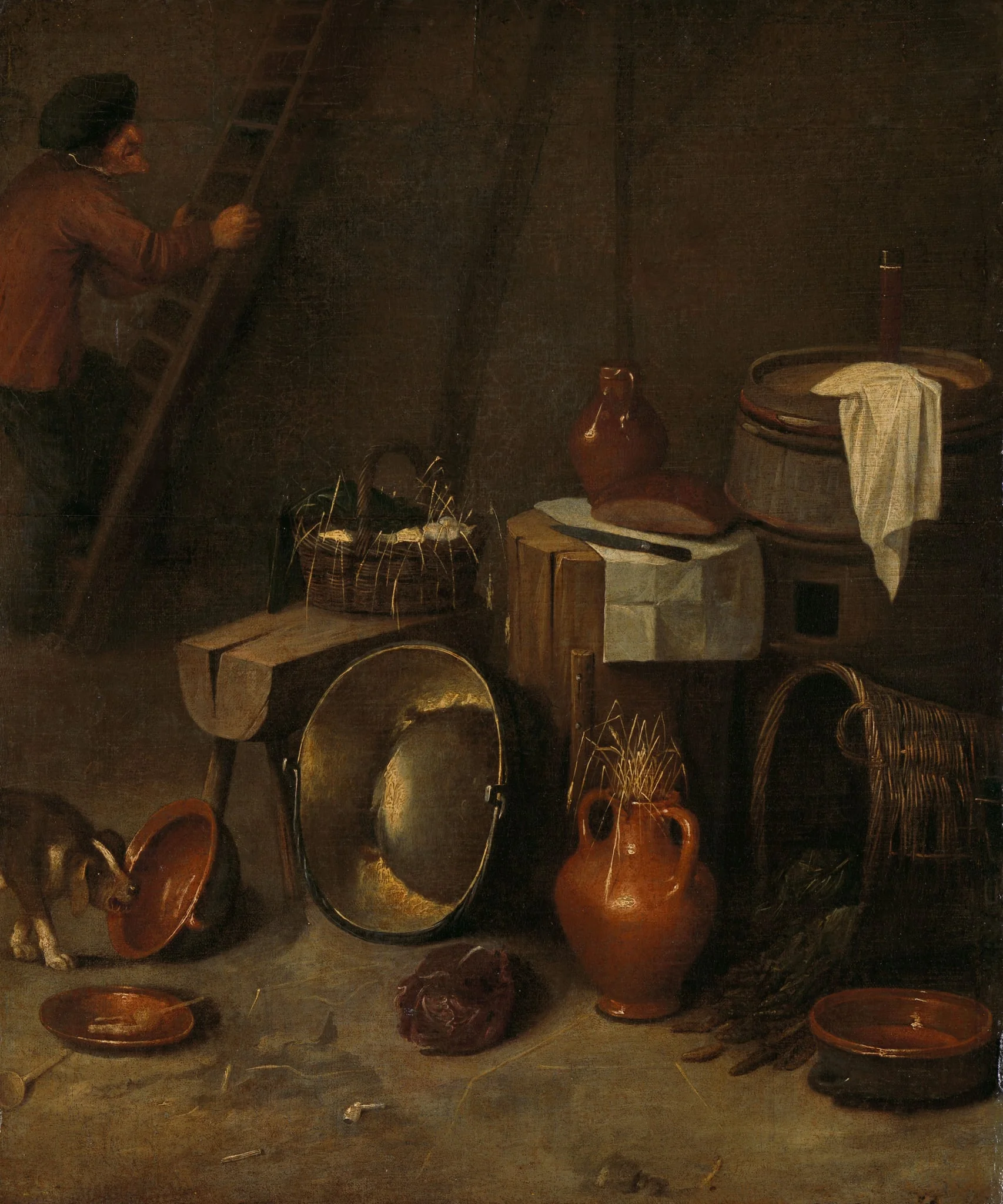 Still life in a stable, by Hendrik Potuyl, unspecified, 1644
