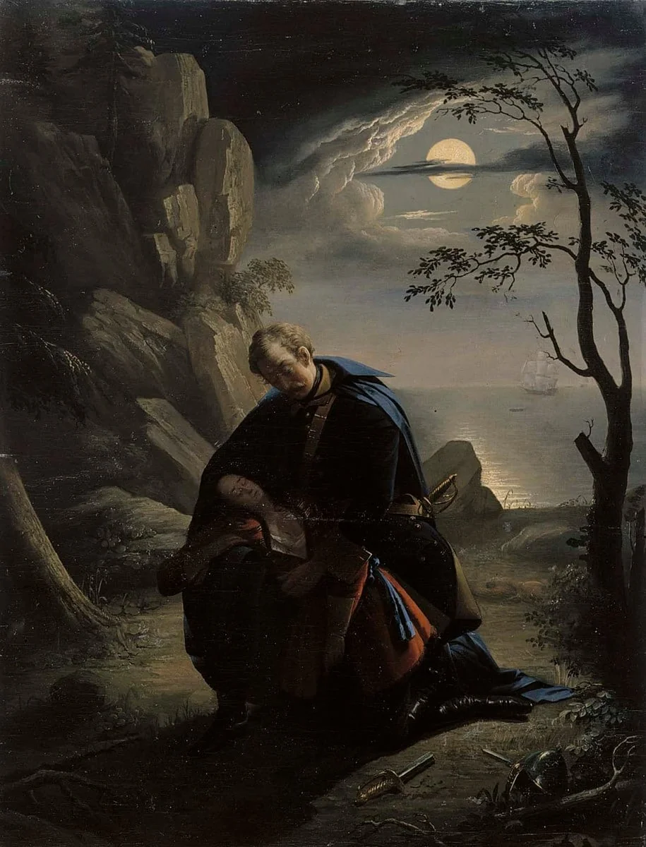 Ruotsalainen sotilas ja puolalainen tyttö, by Berndt Abraham Godenhjelm, unspecified