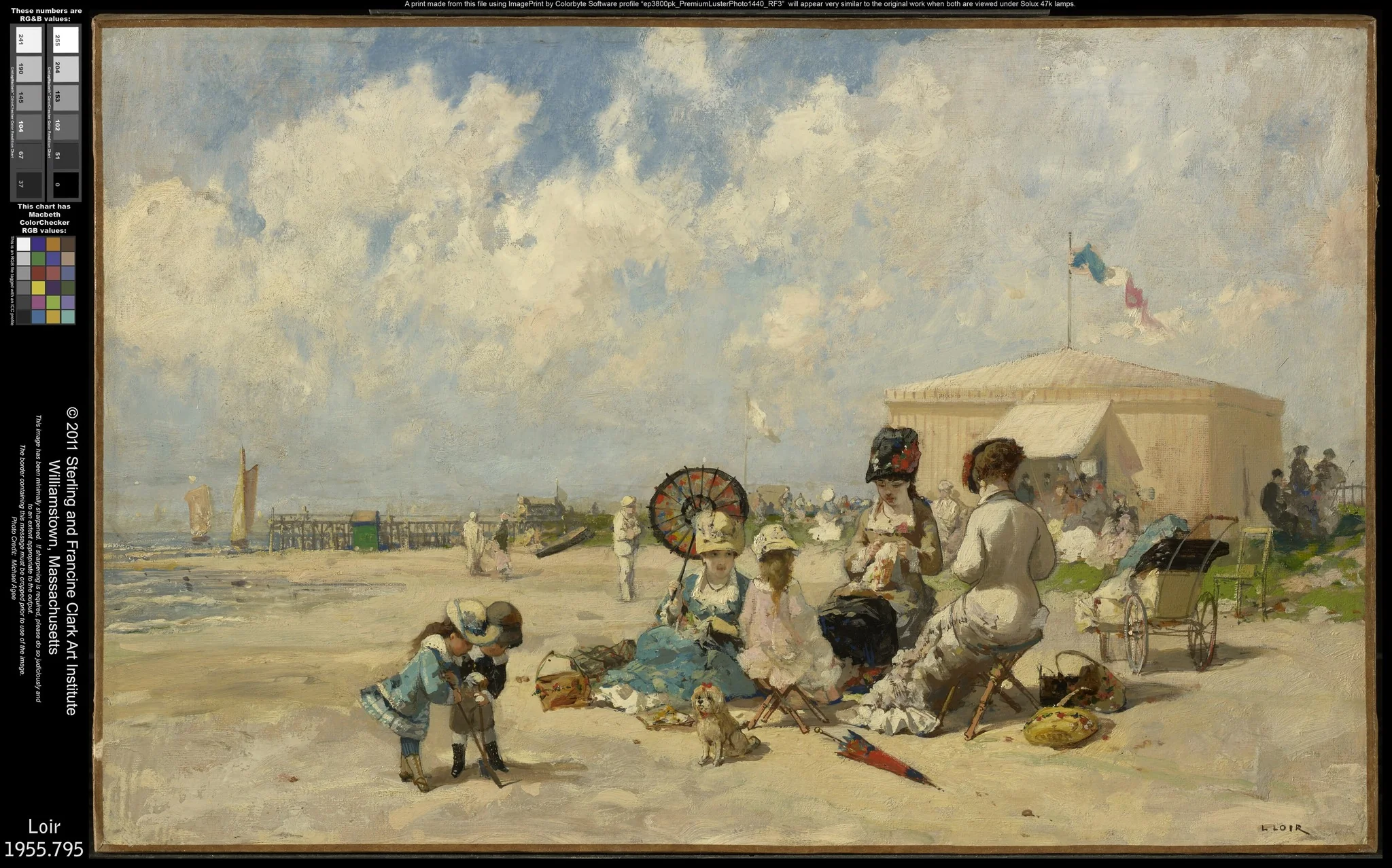 At the Seashore, by Luigi Loir, unspecified, 1890
