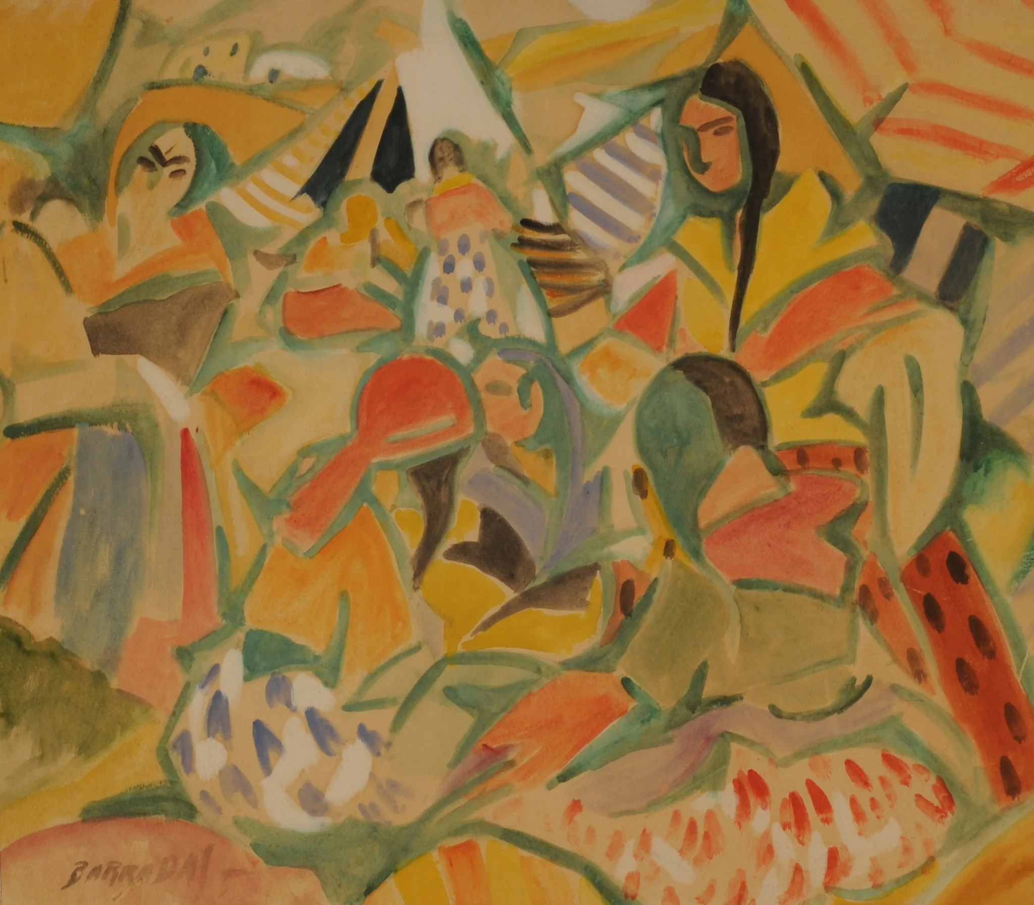 Gypsy Camp, by Rafael Barradas, unspecified, 1918