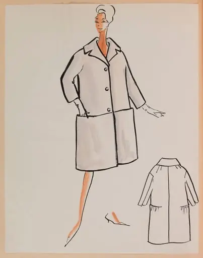 Manteau coupe droite gris clair