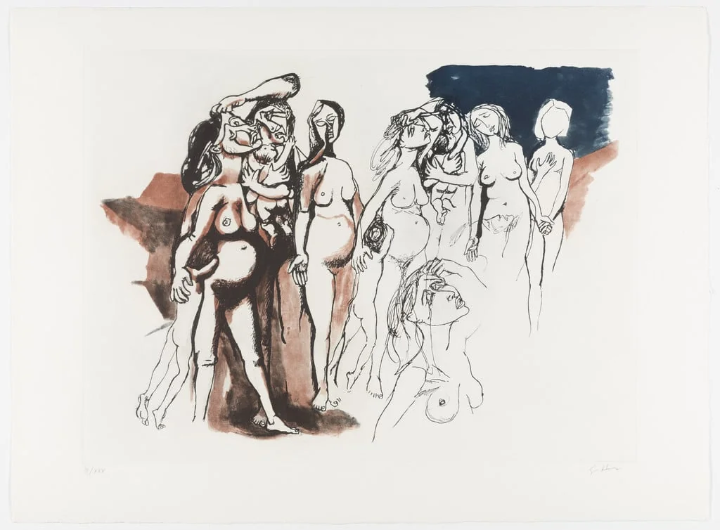 Untitled, by Renato Guttuso, ink, 1973