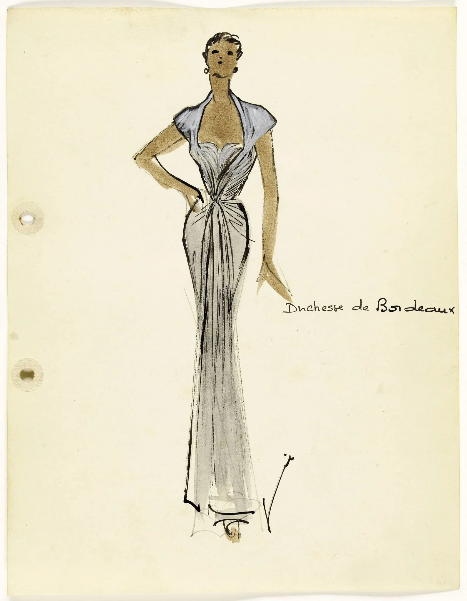 'Duchesse de Bordeaux', by Carven, 1951