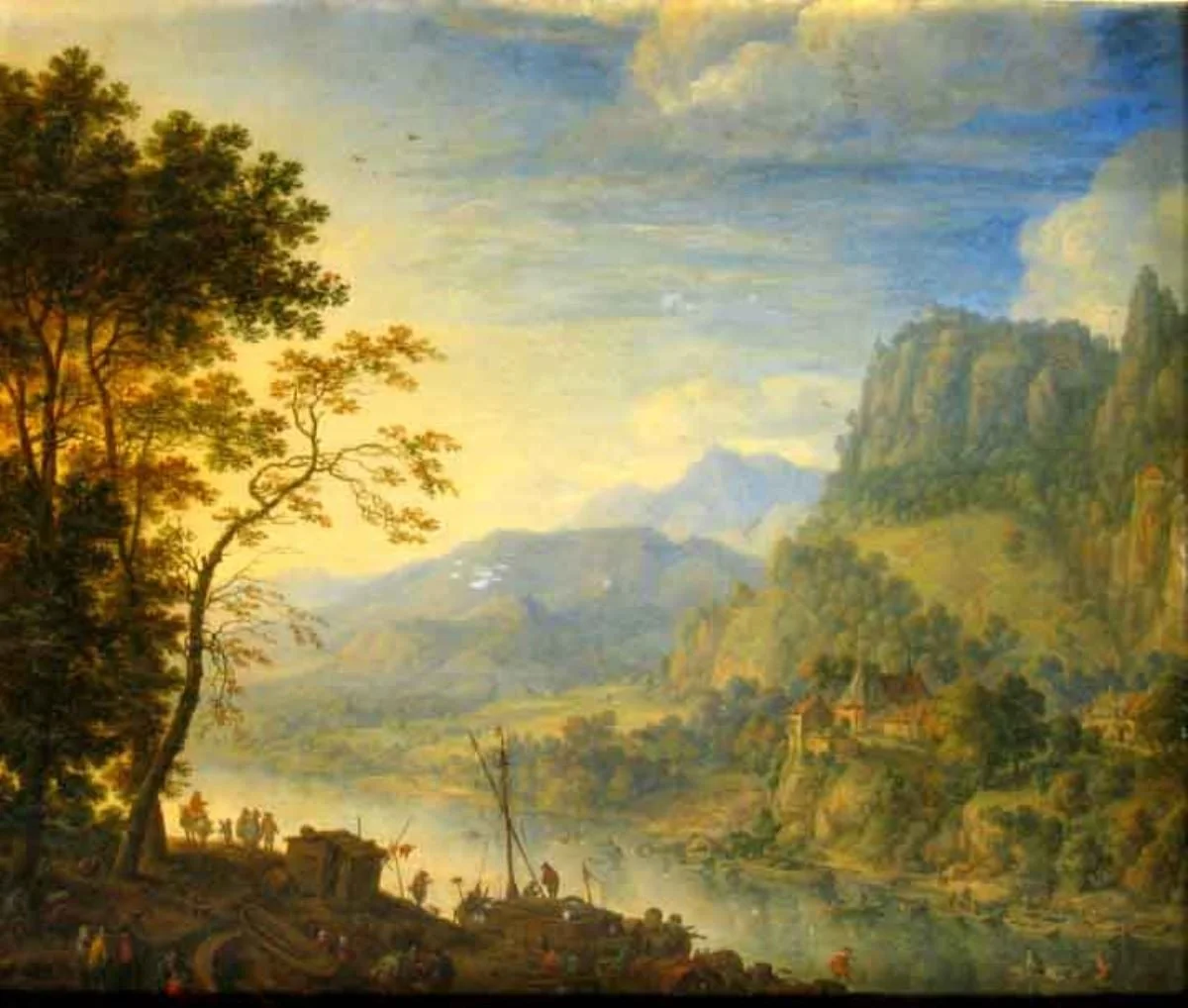 Peisaj pe Rin, by Herman Saftleven, 1657