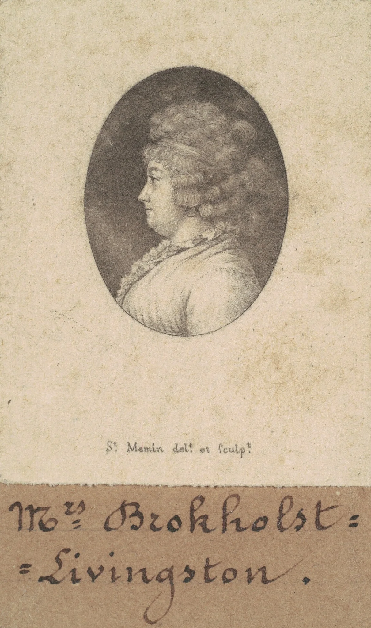 Catherine Keteltas Livingston, by Charles Balthazar Julien Févret de Saint-Mémin, ink, 1798