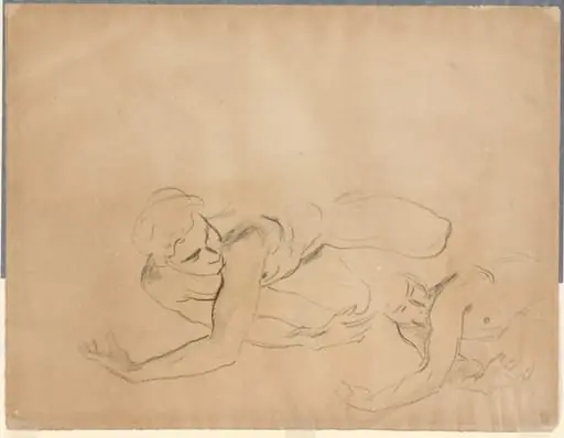 Studies of a Male Nude (verso)