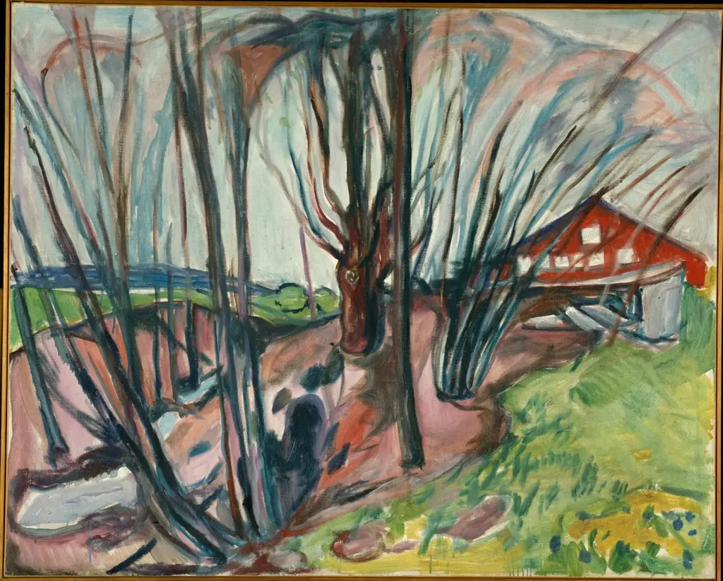 Spring Landscape with Red House
