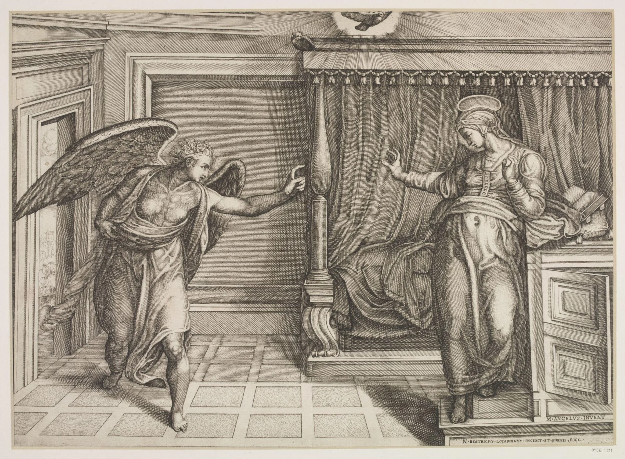 The Annunciation, by Nicolas Beatrizet, 1520