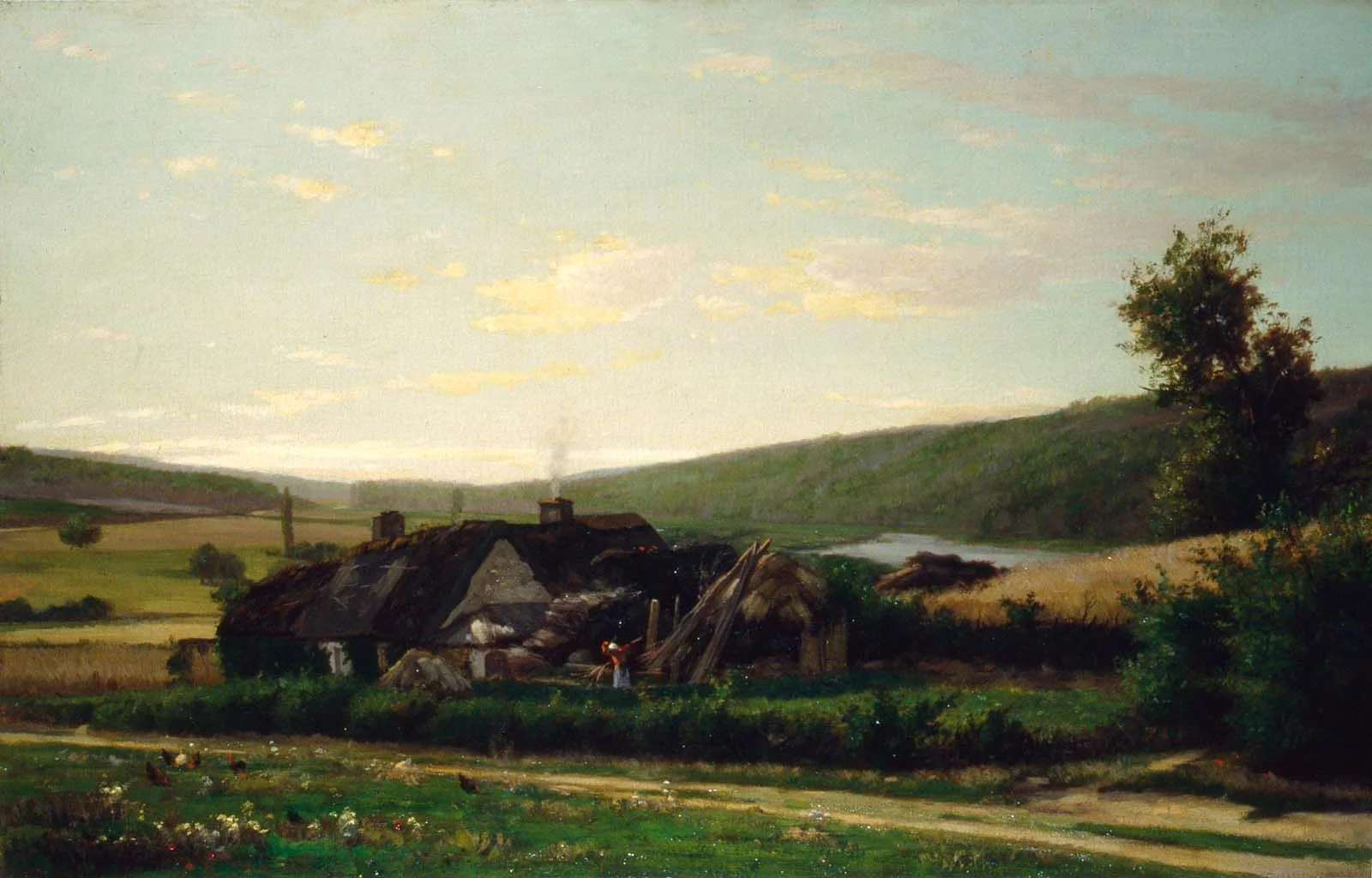 Valley of the Rambouillet, France, by Joseph Foxcroft Cole, oil, 1874