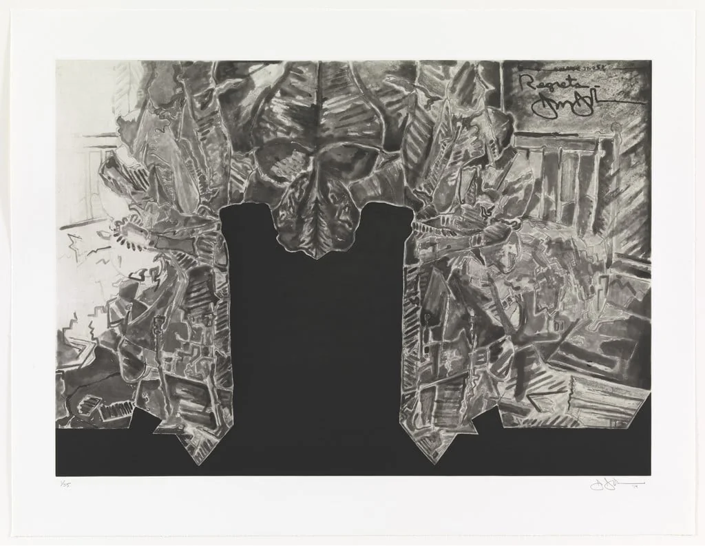 Untitled, by Jasper Johns, ink, 2014