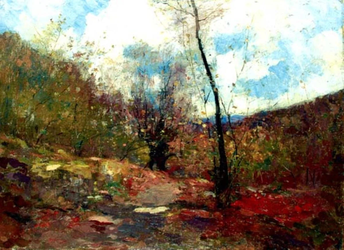 Peisaj la Posada, by Nicolae Grigorescu, unspecified, 1890