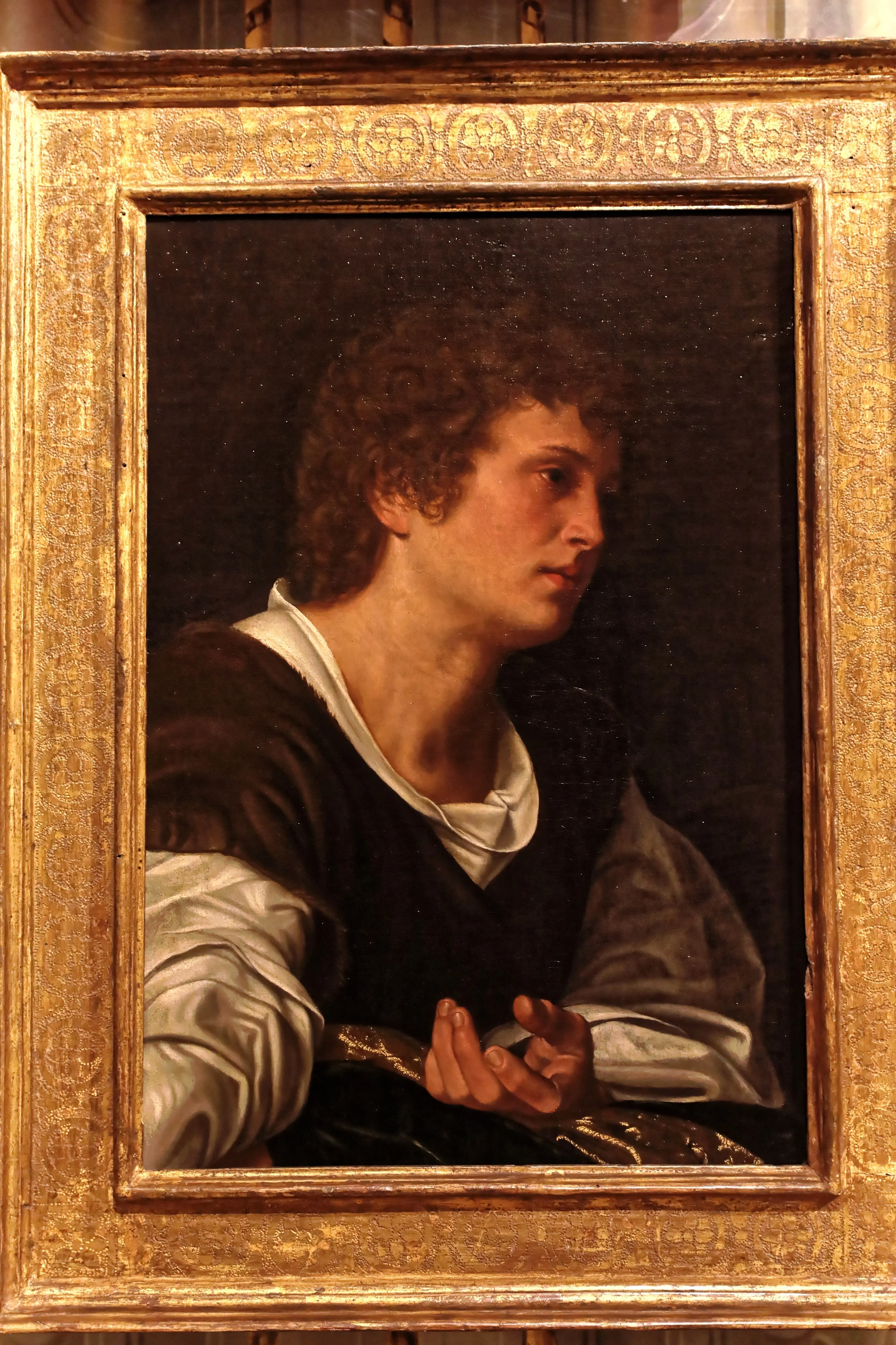 Busto di giovane, by Giovanni Girolamo Savoldo, oil, 1524