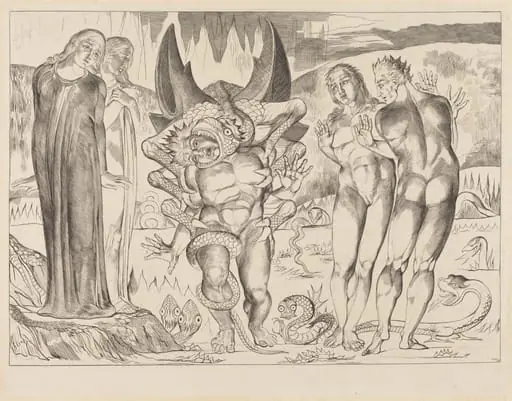 The Circle of the Thieves; Agnolo Brunelleschi Attacked by a Six-Footed Serpent
